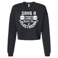 Save A Fuse Blow An Electrician Cropped Pullover Crew