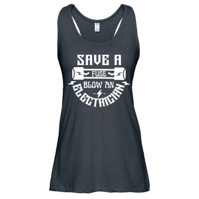 Save A Fuse Blow An Electrician Ladies Essential Flowy Tank