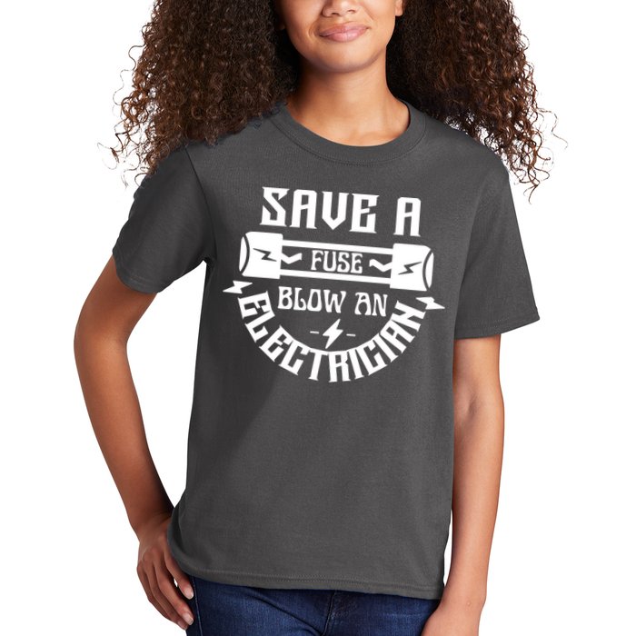 Save A Fuse Blow An Electrician Kids T-Shirt