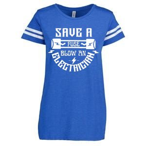 Save A Fuse Blow An Electrician Enza Ladies Jersey Football T-Shirt