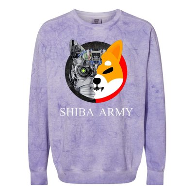 Shiba Army Fox Logo Terminator Colorblast Crewneck Sweatshirt