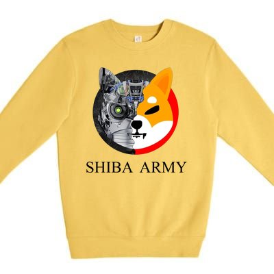 Shiba Army Fox Logo Terminator Premium Crewneck Sweatshirt