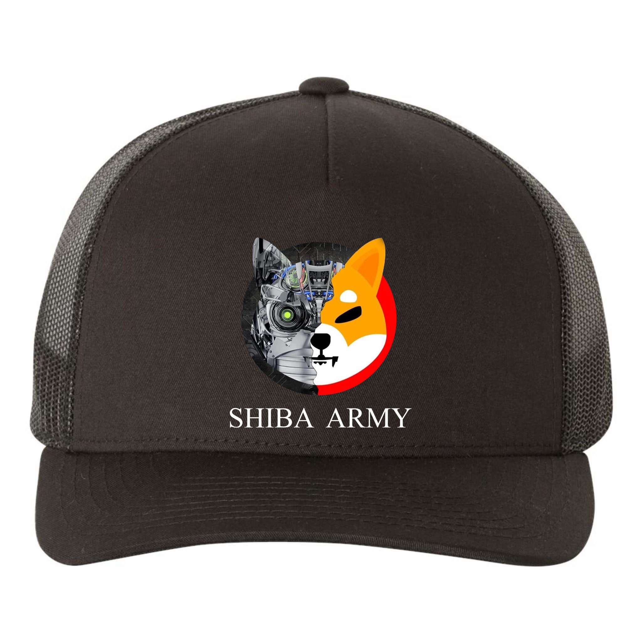 Shiba Army Fox Logo Terminator Yupoong Adult 5-Panel Trucker Hat