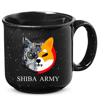 Shiba Army Fox Logo Terminator 15oz Campfire Ceramic Mug