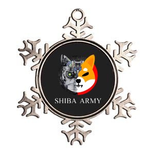 Shiba Army Fox Logo Terminator Metallic Star Ornament