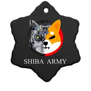 Shiba Army Fox Logo Terminator Ceramic Star Ornament