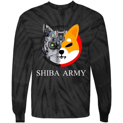 Shiba Army Fox Logo Terminator Tie-Dye Long Sleeve Shirt