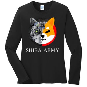 Shiba Army Fox Logo Terminator Ladies Long Sleeve Shirt