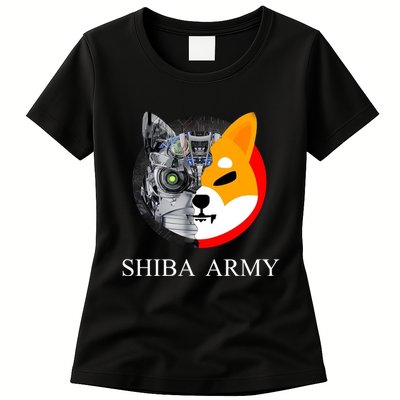Shiba Army Fox Logo Terminator Womens T-Shirt