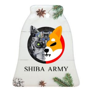 Shiba Army Fox Logo Terminator Ceramic Bell Ornament