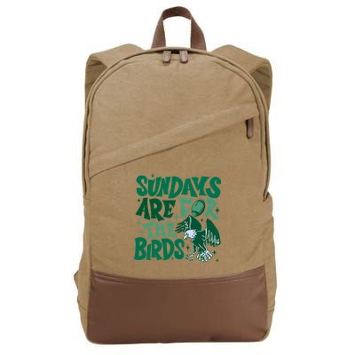 Sundays Are For The Birds Eagles Football Cotton Canvas Backpack