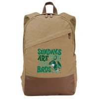 Sundays Are For The Birds Eagles Football Cotton Canvas Backpack