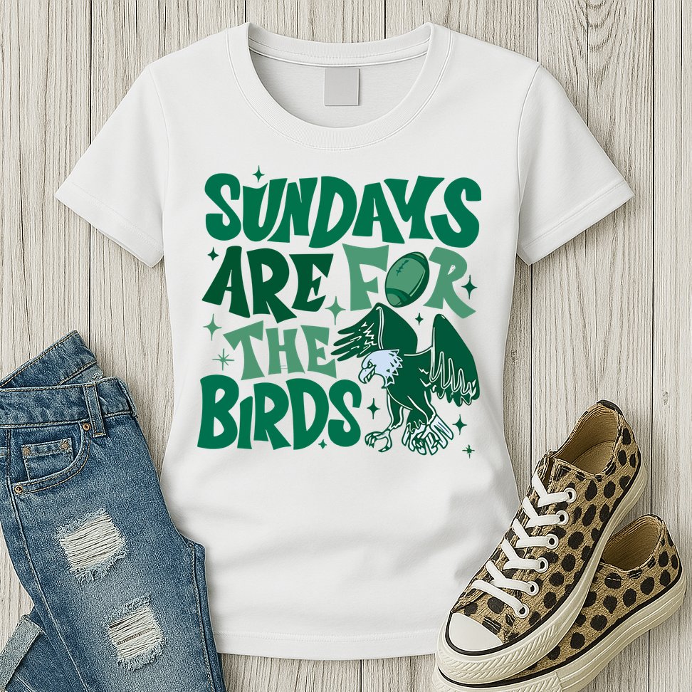 Sundays Are For The Birds Eagles Football Womens T-Shirt