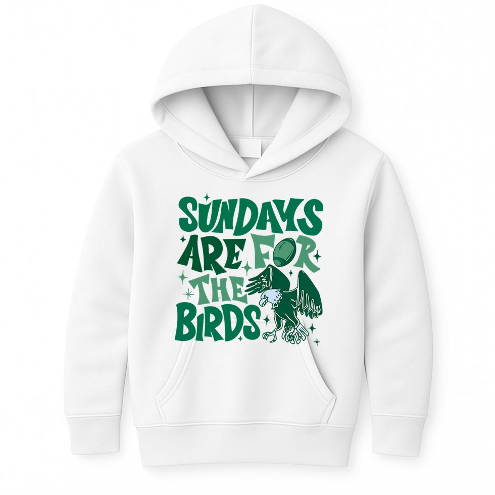 Sundays Are For The Birds Eagles Football Kids Hoodie