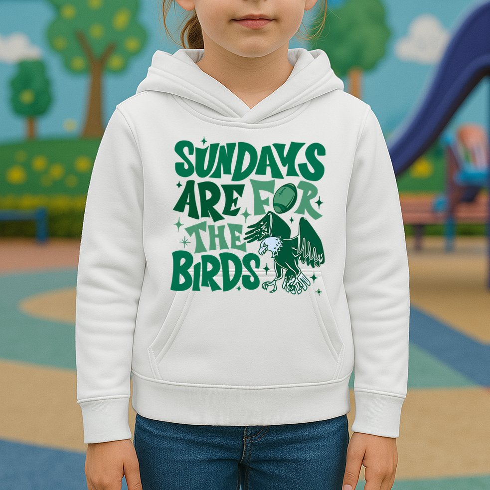 Sundays Are For The Birds Eagles Football Kids Hoodie