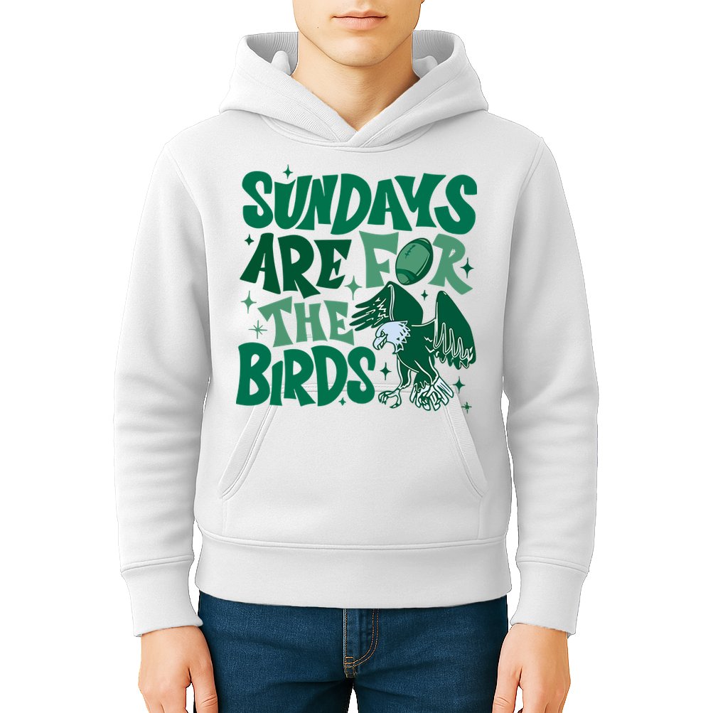 Sundays Are For The Birds Eagles Football Kids Hoodie