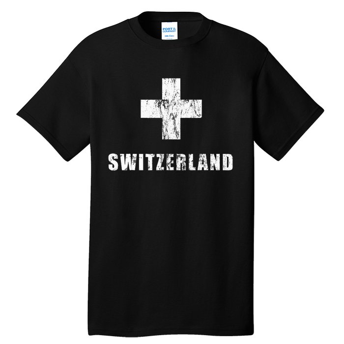 Switzerland Apparel For Swiss Retro Vintage Design Lover Tall T-Shirt