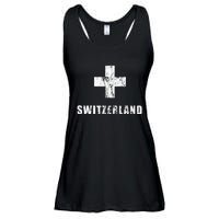 Switzerland Apparel For Swiss Retro Vintage Design Lover Ladies Essential Flowy Tank