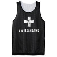 Switzerland Apparel For Swiss Retro Vintage Design Lover Mesh Reversible Basketball Jersey Tank