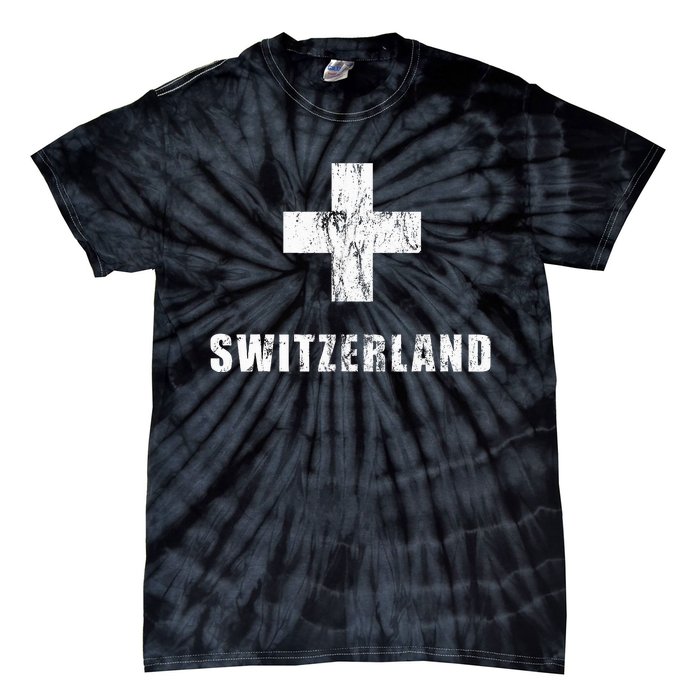 Switzerland Apparel For Swiss Retro Vintage Design Lover Tie-Dye T-Shirt