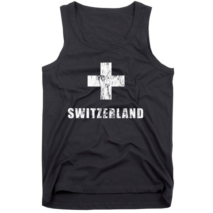 Switzerland Apparel For Swiss Retro Vintage Design Lover Tank Top