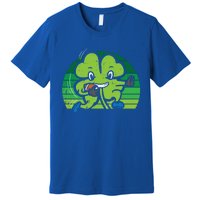 Shamrock American Football St Patricks Day Gift Premium T-Shirt