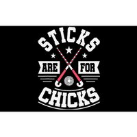 Sticks Are For Chicks Field Hockey Player Hockey Fan Bumper Sticker