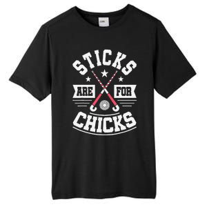 Sticks Are For Chicks Field Hockey Player Hockey Fan Tall Fusion ChromaSoft Performance T-Shirt