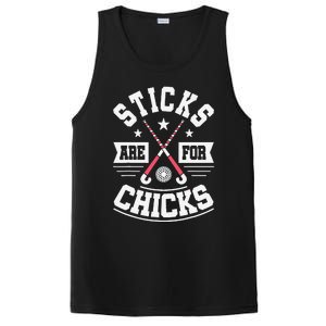 Sticks Are For Chicks Field Hockey Player Hockey Fan PosiCharge Competitor Tank