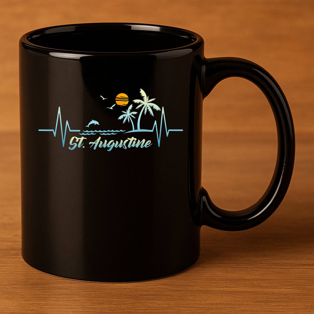 St Augustine Florida Souvenir Spring Break St Augustine 11oz C Handle Ceramic Mug