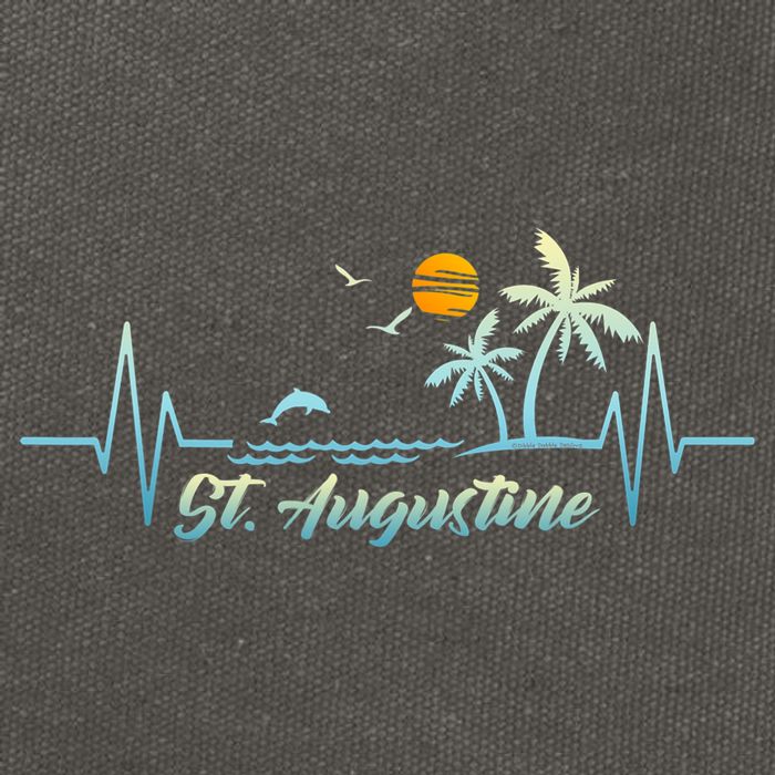 St Augustine Florida Souvenir Spring Break St Augustine Cotton Canvas Backpack