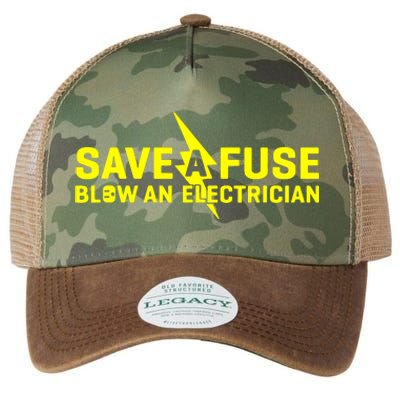 Save A Fuse Blow An Electrician Legacy Tie Dye Trucker Hat