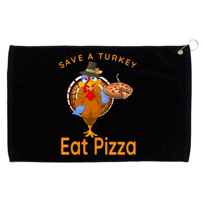 Save A Funny Turkey Pilgrim Eat Pizza Adult Vegan Gift Grommeted Golf Towel