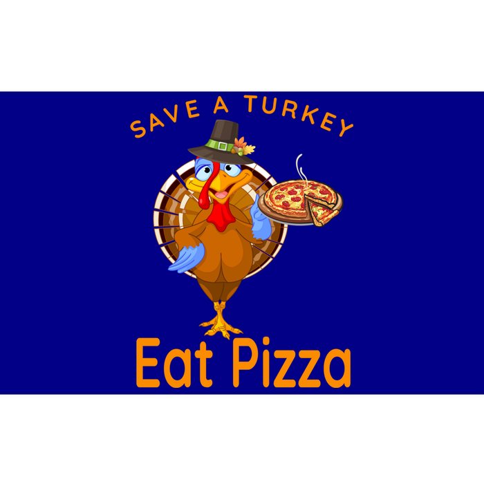 Save A Funny Turkey Pilgrim Eat Pizza Adult Vegan Gift Bumper Sticker