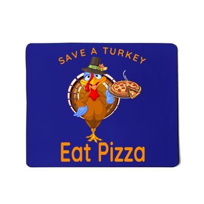 Save A Funny Turkey Pilgrim Eat Pizza Adult Vegan Gift Mousepad