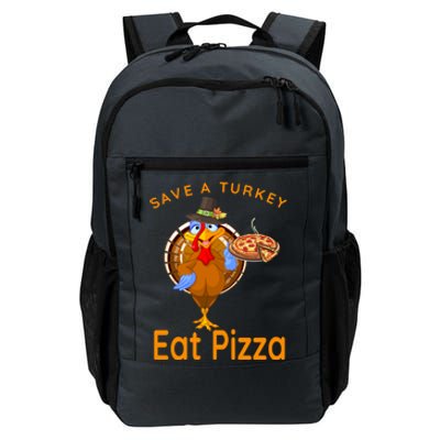 Save A Funny Turkey Pilgrim Eat Pizza Adult Vegan Gift Daily Commute Backpack