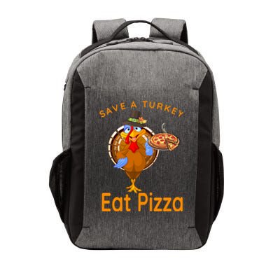 Save A Funny Turkey Pilgrim Eat Pizza Adult Vegan Gift Vector Backpack