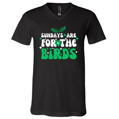 Sundays Are For The Birds For Philadelphia Football Fans Females V-Neck T-Shirt