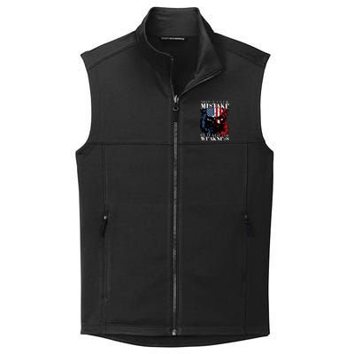 Skull American Flag Dont Ever Mistake Old Age For Weakness Collective Smooth Fleece Vest