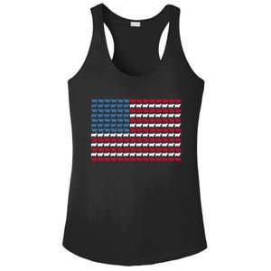 S.H..E.E.P.. American Flag Design Sheep Ladies PosiCharge Competitor Racerback Tank