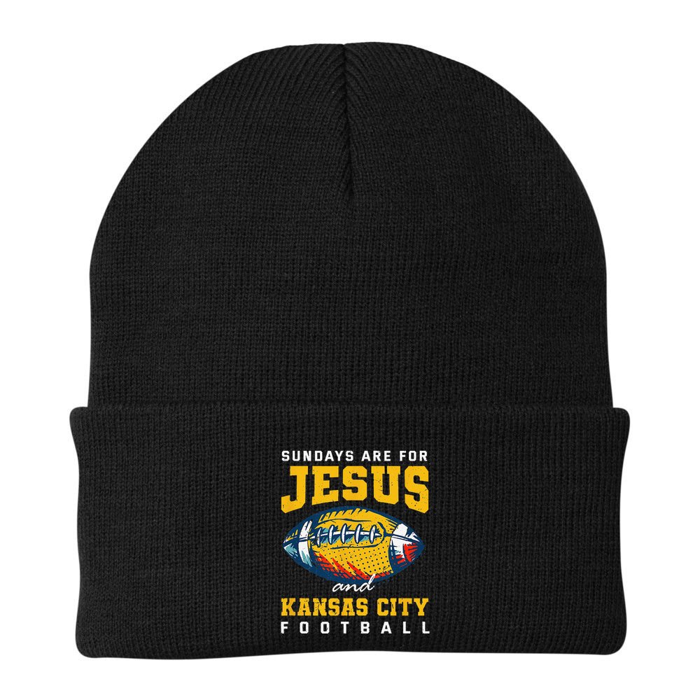 Sundays Are For Jesus And Kansas City Football Missouri Beanie