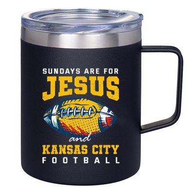 Sundays Are For Jesus And Kansas City Football Missouri 12oz Stainless Steel Coffee Mug