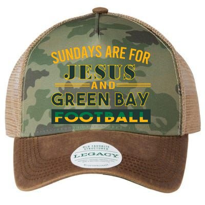 Sundays Are For Jesus And Green Bay Football Legacy Tie Dye Trucker Hat