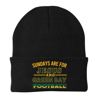 Sundays Are For Jesus And Green Bay Football Beanie