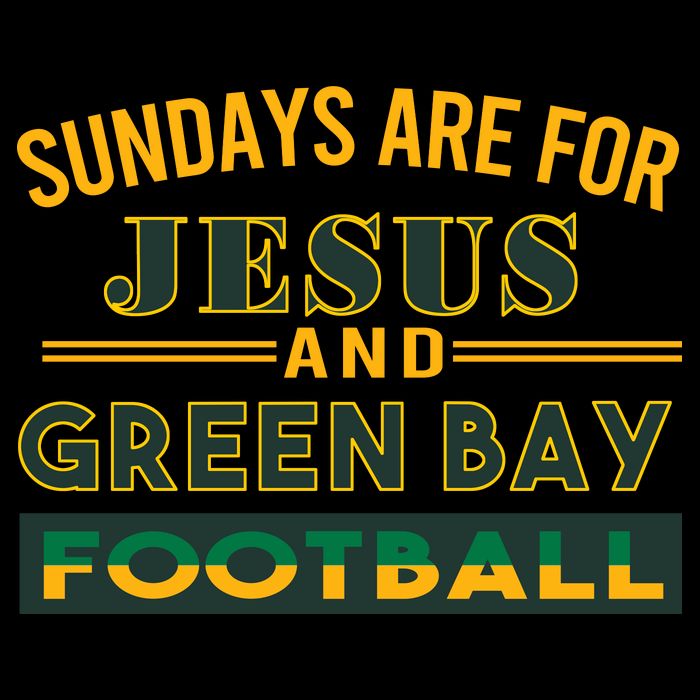 Sundays Are For Jesus And Green Bay Football Drawstring Bag
