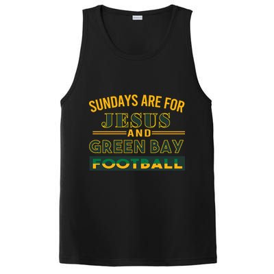 Sundays Are For Jesus And Green Bay Football PosiCharge Competitor Tank