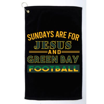 Sundays Are For Jesus And Green Bay Football Golf Towel