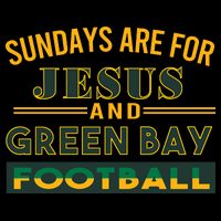 Sundays Are For Jesus And Green Bay Football Kids Hoodie