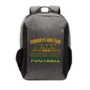 Sundays Are For Jesus And Green Bay Football Vector Backpack