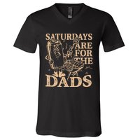 Saturdays Are For The Dads Bbq Grill V-Neck T-Shirt